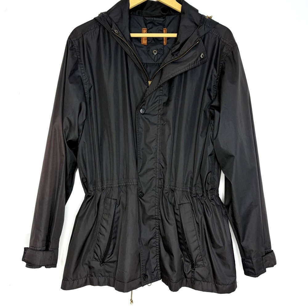 Outback Trading Company Packable Parka Womens Small Black Rain Jacket 2405